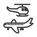 Helicopters and aircraft